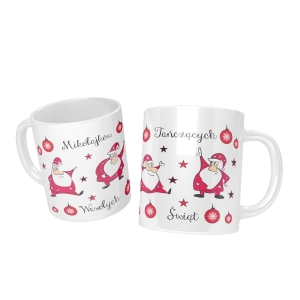 Kubek na Boże Narodzenie z Mikołajkami