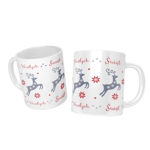 Kubek świąteczny z reniferami