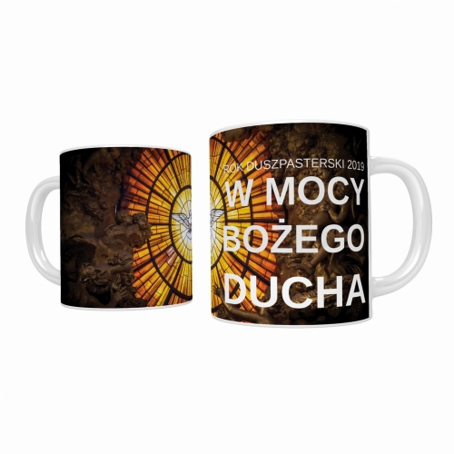 Kubek ceramiczny W mocy Bożego Ducha - UR ACH086 - Dewocjonalia P.H. Jakóbczak - Katolicki sklep liturgiczny i hurtownia