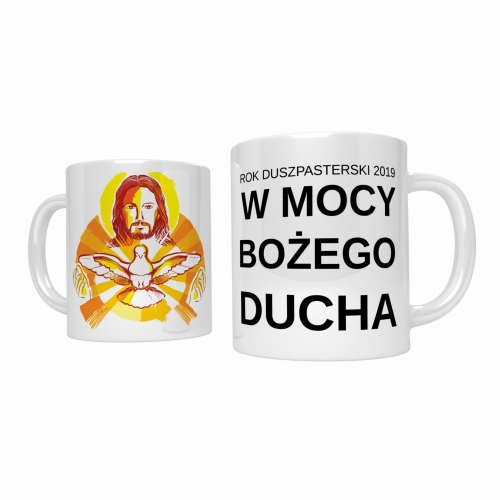 Kubek ceramiczny W mocy Bożego Ducha - UR ACH087 - Dewocjonalia P.H. Jakóbczak - Katolicki sklep liturgiczny i hurtownia