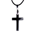 Naszyjnik - krzyżyk - hematyt - Ematite - JS N169-C - Dewocjonalia P.H. Jakóbczak - Katolicki sklep liturgiczny i hurtownia