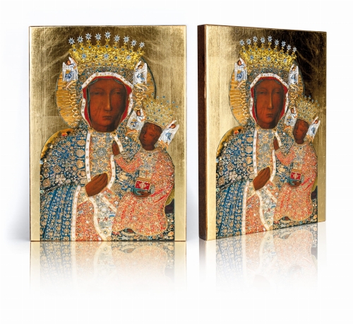Ikona Religijna Matka Boża Częstochowska w koronie Klementyńskiej - GAR IP-3118 - Dewocjonalia P.H. Jakóbczak - Katolicki sklep liturgiczny i hurtownia