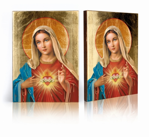 Ikona Religijna Niepokalane Serce Najświętszej Maryi Panny - GAR IP-3301 - Dewocjonalia P.H. Jakóbczak - Katolicki sklep liturgiczny i hurtownia