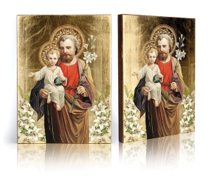 Ikona Religijna Święty Józef z Dzieciątkiem Jezus