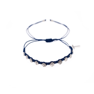 Bransoletka - dziesiątek różańca - róża - Metallo - mix kolorów