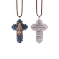 Naszyjnik - krzyżyk - Trójca Święta - pamiątka bierzmowania - rzemyk - JS K016 - Dewocjonalia P.H. Jakóbczak - Katolicki sklep liturgiczny i hurtownia