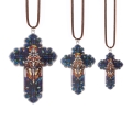 Naszyjnik - krzyżyk - Trójca Święta - pamiątka bierzmowania - rzemyk - JS K017 - Dewocjonalia P.H. Jakóbczak - Katolicki sklep liturgiczny i hurtownia