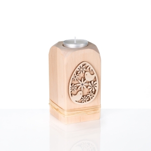 Świecznik - jajko - drewno