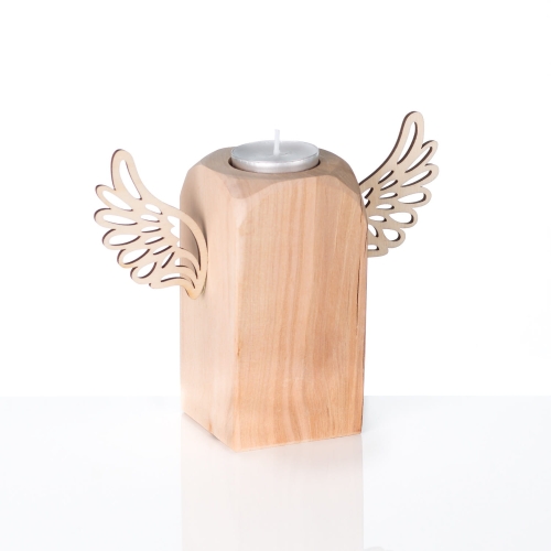 Świecznik - skrzydła - drewno - JS CH024-0 - Dewocjonalia P.H. Jakóbczak - Katolicki sklep liturgiczny i hurtownia
