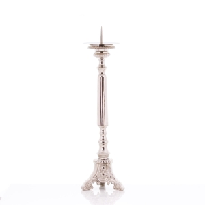 Lichtarz - mosiądz - 39 cm - nikiel