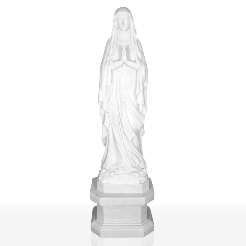 Figura - marmur - Matka Boża Różańcowa - 120 cm - JS MS02-120 - Dewocjonalia P.H. Jakóbczak - Katolicki sklep liturgiczny i hurtownia