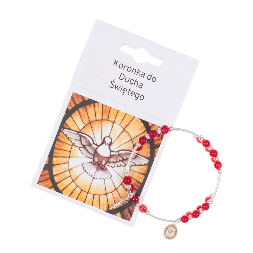 Bransoletka - Koronka do Ducha Świętego - instrukcja modlitwy - JS BC1526 - Dewocjonalia P.H. Jakóbczak - Katolicki sklep liturgiczny i hurtownia
