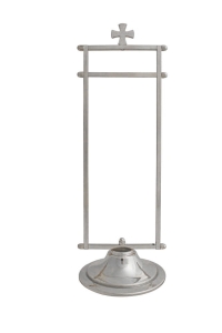 Stojak (wieszaczek) na ręczniczek mosiężny, niklowany, duży