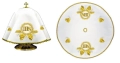 Welon na puszkę biały 53 cm z haftem monogramu IHS - KWE/015/O/04 - HAF KWE/015/O/04 - Dewocjonalia P.H. Jakóbczak - Katolicki sklep liturgiczny i hurtownia
