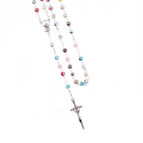 Różaniec - plastik  - 6 mm - JS R219 - Dewocjonalia P.H. Jakóbczak - Katolicki sklep liturgiczny i hurtownia