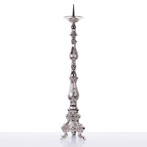 Lichtarz - mosiądz niklowany - 100 cm - Paschał