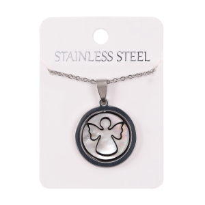 Naszyjnik - aniołek - Perla Madre - Stainless Steel