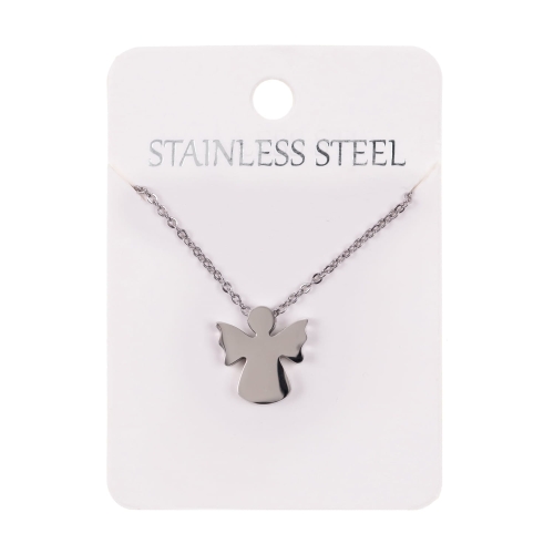 Naszyjnik - aniołek - Stainless Steel - JS NS032 - Dewocjonalia P.H. Jakóbczak - Katolicki sklep liturgiczny i hurtownia
