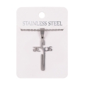 Naszyjnik - krzyżyki - JESUS - Stainless Steel - JS NS015 - Dewocjonalia P.H. Jakóbczak - Katolicki sklep liturgiczny i hurtownia