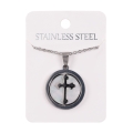 Naszyjnik - krzyżyk - Perla Madre - Stainless Steel - JS NS052 - Dewocjonalia P.H. Jakóbczak - Katolicki sklep liturgiczny i hurtownia