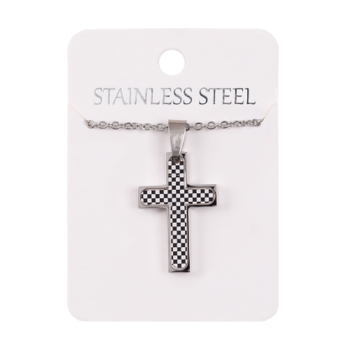 Naszyjnik - krzyżyk - Stainless Steel - JS NS039 - Dewocjonalia P.H. Jakóbczak - Katolicki sklep liturgiczny i hurtownia