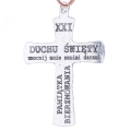 Naszyjnik - krzyżyk - Trójca Święta - pamiątka bierzmowania - rzemyk - JS KP018 - Dewocjonalia P.H. Jakóbczak - Katolicki sklep liturgiczny i hurtownia