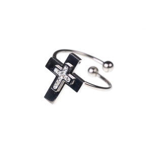 Pierścionek - krzyżyk - Stainless Steel