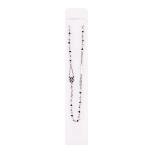 Różaniec - naszyjnik - Matka Boża Niepokalana - Stainless Steel