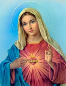 Wyklejanka - 50 x 40 cm - Serce Maryi - Diamentowa Mozaika - DIY