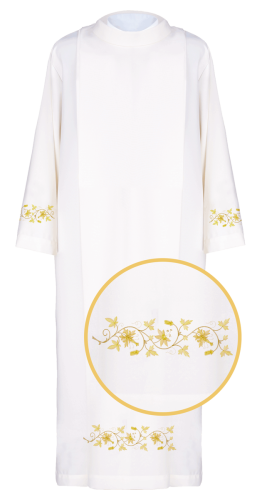 02307f88167fba0d6efe4e82f210de22 Alba kapłańska biała haftowana KAB/005/04