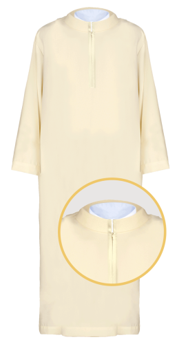 ba4044129e6116825411048f52b9a8f2 Alba kapłańska ecru zamek z przodu KAB/024/05