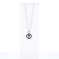 Naszyjnik - krzyżyk - Perla Madre - Stainless Steel - JS NS052 - Dewocjonalia P.H. Jakóbczak - Katolicki sklep liturgiczny i hurtownia