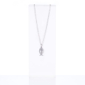 Naszyjnik - rybka chrześcijańska - krzyżyk - Stainless Steel - JS NS011 - Dewocjonalia P.H. Jakóbczak - Katolicki sklep liturgiczny i hurtownia