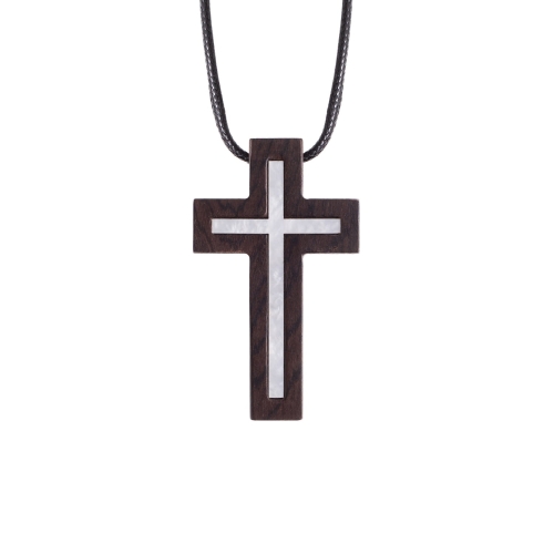 Naszyjnik - krzyż - drewno - JS W006 - Dewocjonalia P.H. Jakóbczak - Katolicki sklep liturgiczny i hurtownia