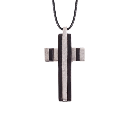 Naszyjnik - krzyż - drewno - JS W012 - Dewocjonalia P.H. Jakóbczak - Katolicki sklep liturgiczny i hurtownia