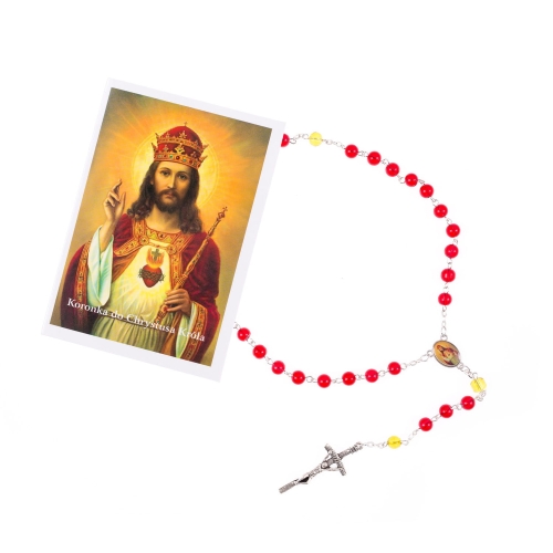 Koronka do Chrystusa Króla - Instrukcja modlitwy - JS R1238 - Dewocjonalia P.H. Jakóbczak - Katolicki sklep liturgiczny i hurtownia