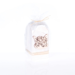 Świecznik - Anioł Stróż - drewno