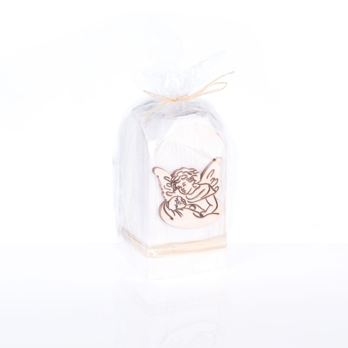 Świecznik - Anioł Stróż - drewno - JS CH028-0 - Dewocjonalia P.H. Jakóbczak - Katolicki sklep liturgiczny i hurtownia