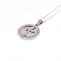 Naszyjnik - krzyżyk - Perla Madre - Stainless Steel - JS NS052 - Dewocjonalia P.H. Jakóbczak - Katolicki sklep liturgiczny i hurtownia