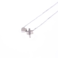 Naszyjnik - krzyżyk - serce - Stainless Steel - JS NS038 - Dewocjonalia P.H. Jakóbczak - Katolicki sklep liturgiczny i hurtownia