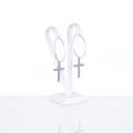 Kolczyki - krzyżyki - wiszące - Stainless Steel - JS ES009 - Dewocjonalia P.H. Jakóbczak - Katolicki sklep liturgiczny i hurtownia