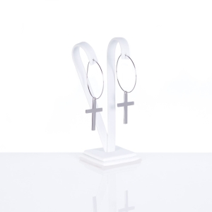 Kolczyki - krzyżyki - wiszące - Stainless Steel