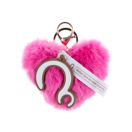 Brelok - Our Lady of Częstochowa - serce - futerko - mix kolorów - JS KC429A - Dewocjonalia P.H. Jakóbczak - Katolicki sklep liturgiczny i hurtownia