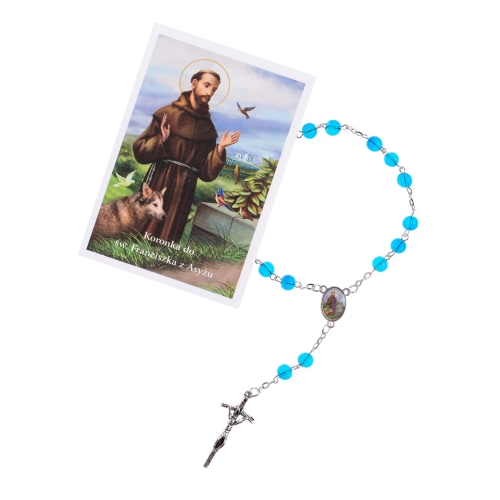 Koronka do św. Franciszka z Asyżu - instrukcja modlitwy - JS R1232 - Dewocjonalia P.H. Jakóbczak - Katolicki sklep liturgiczny i hurtownia