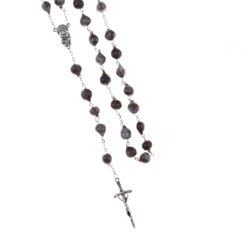 Różaniec - łzawica ogrodowa - Łzy Hioba - Kłokoczka - 9 mm - naturalne nasiona - JS R1166 - Dewocjonalia P.H. Jakóbczak - Katolicki sklep liturgiczny i hurtownia