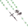 Różaniec do Pierwszej Komunii - szkło - zapinanie - 6 mm - mix kolorów - JS R1200 - Dewocjonalia P.H. Jakóbczak - Katolicki sklep liturgiczny i hurtownia
