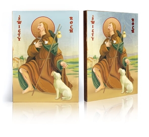 Ikona Religijna Święty Roch (patron chroniący od zarazy)