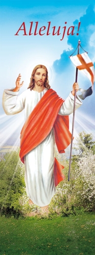e4e770c0a7ab80b0e848b586becb908a Baner na Wielkanoc "Alleluja!" - błękitny