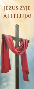 Baner na Wielkanoc "Jezus żyje Alleluja!"