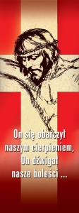Baner na Wielki Post "On się obarczył."